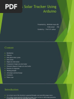Single Axis Solar Tracker Using Arduino: Presented By:-Abhishek Kapse (8) Vivek Pawar (50) Guided By: - Prof.B.R.Jadhav