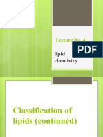 Lecture No. 4: Lipid Chemistry