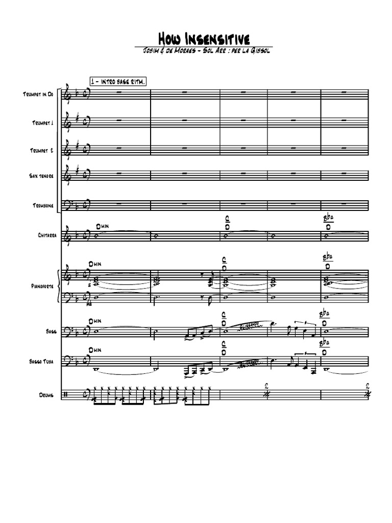 32) How Insensitive - Score | PDF