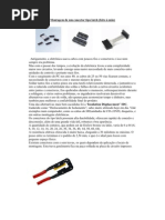 Montagem de Um Conector Tipo Latch Cabo Flat