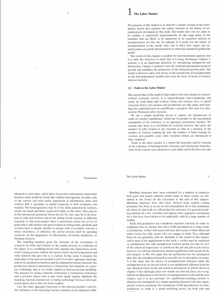 Pissarides, Christopher A. Equilibrium Unemployment Theory