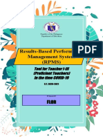 RPMS Tool for Teacher I-III in the time COVID-19