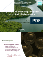 Ecotoxicologia aquática aplicando embriologia de peixes