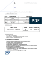 Certified SAP FI Consultant Resume