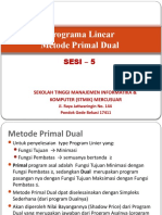 5 Programa Linear Metode Primal Dual