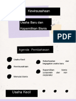 Kewirausahaan, Usaha Baru Dan Kepemilikan Bisnis