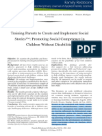 Training Parents to Create and Implement Social StoriesTM- Promoting Social Competence in Children Without Disabilities (2019)