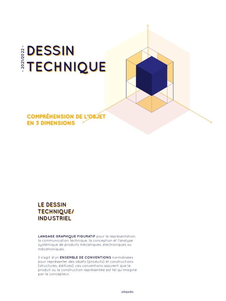 Compréhension du Dessin Technique 3D | PDF | Dessin technique ...