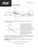 Static Pitch Stability of An Airplane:: MMAE 416 Prof. M. Vural