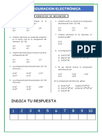 Configuracion Electrónica: Indica Tu Respuesta