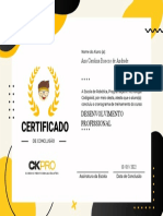 Certificado Ck Pro - Cursos Profissionalizantes