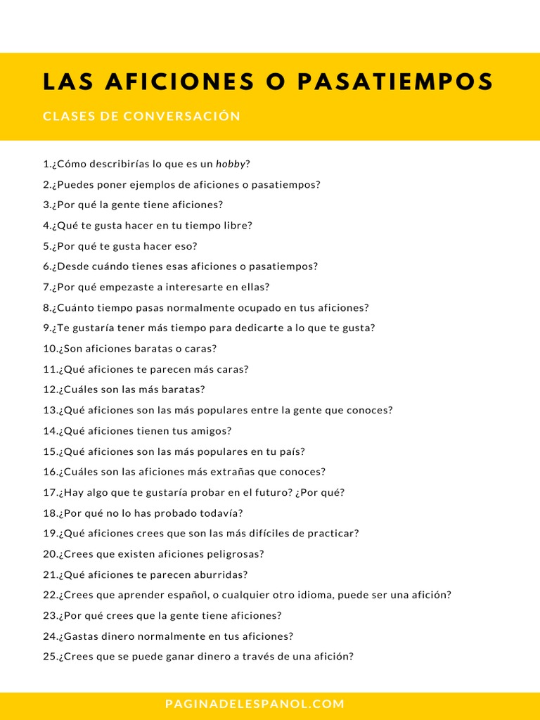 Aficiones: Definición y Ejemplos | PDF | Relaciones personales, crianza ...