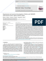 Experimental and Numerical Investigation of Kevlar and UHMWPE