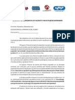 Suspension Del Juicio Con y Por Jurados en Chubut