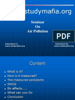 Seminar On Air Pollution: Submitted To: Submitted by