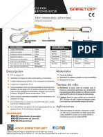 Amarre Doble Elástico Con Absorbedor Y Mosquetones 80228: Descripción Materiales