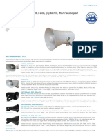 DNH HP-10 LOUDSPEAKER Horn, 10W, 8 Ohms, Grey RAL7035, IP6667 Weatherproof