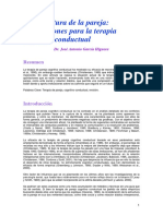 La Estructura de La Pareja - Tratamiento Cognitivo Conductual