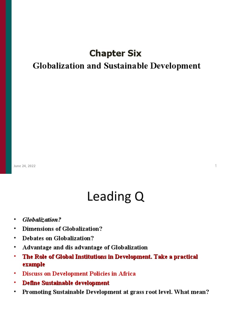 Globalization and Sustainable Development | PDF | Sustainability ...