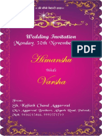 Himanshu Varsha: Wedding Invitation