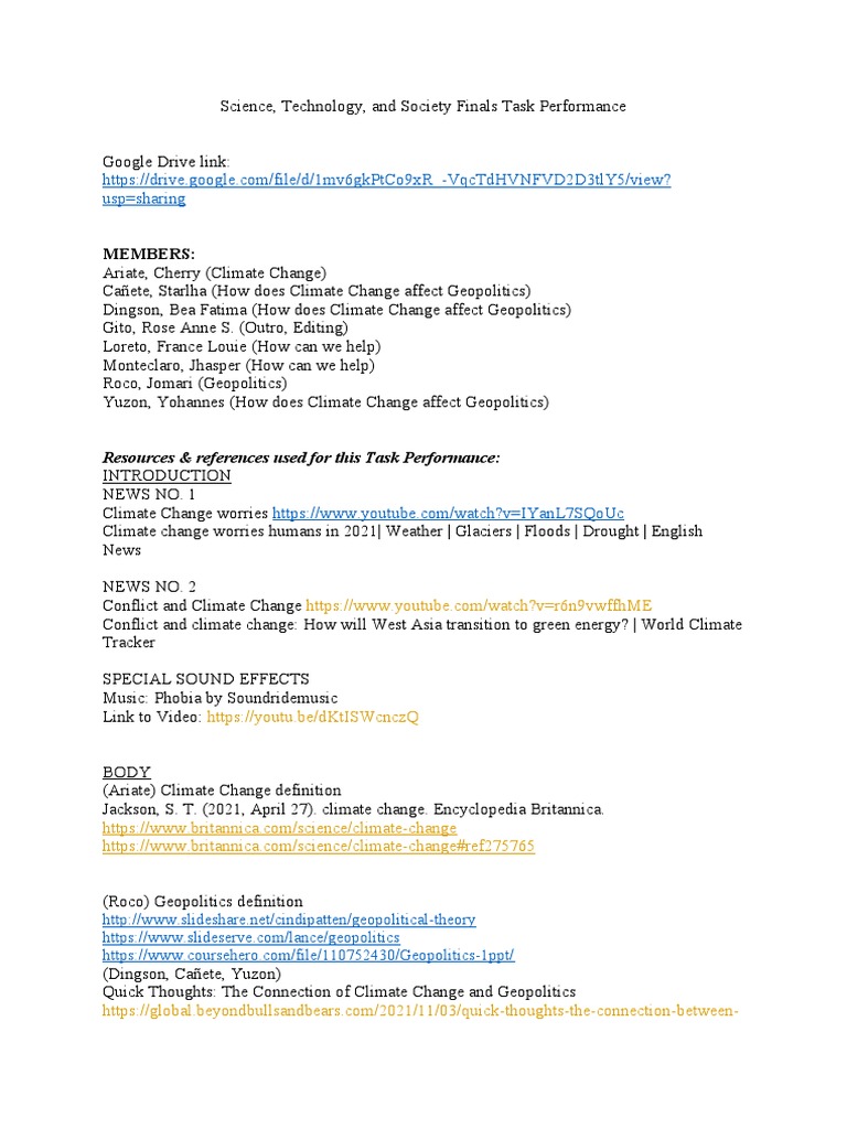 Finalstp Sts | PDF | Science & Mathematics