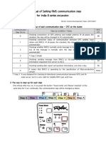 The Manual of Setting RMS Communication Step For India 8 Series Excavator