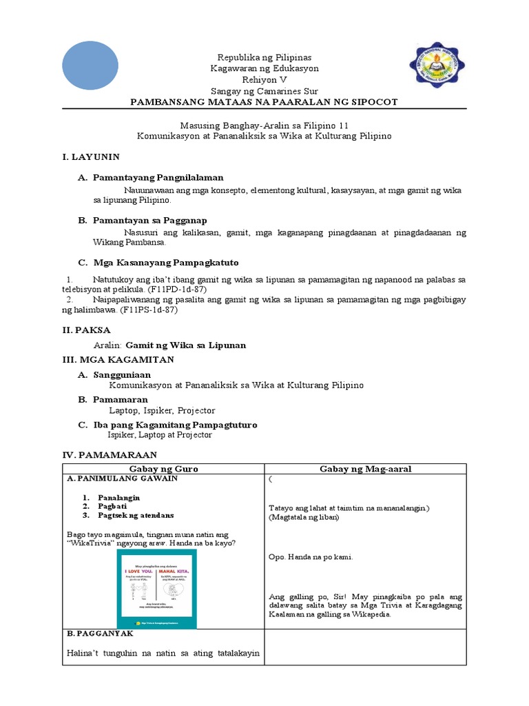 SHS DT Filipino 11 | PDF
