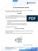 Certificado Laboral de Hector Jose Perez