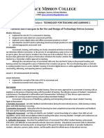 MODULE 6 Lesson 1 ICT and Assessment of Learning