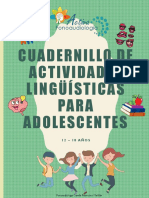 Cuadernillo de Actividades Morfosintacticaspara Adolescentes (12 - 18 Años) Tomo 1