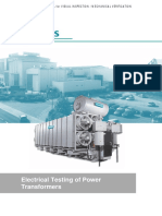 Protocol for Visual Inspection and Mechanical Verification of Power Transformers