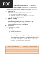 A Semi-Detailed Lesson Plan in Science For Grade-5 LEARNING COMPETENCIES: Investigate Extent of Soil Erosion in The