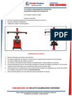 MANTENIMIENTO PREVENTIVO ALINEADOR 3D