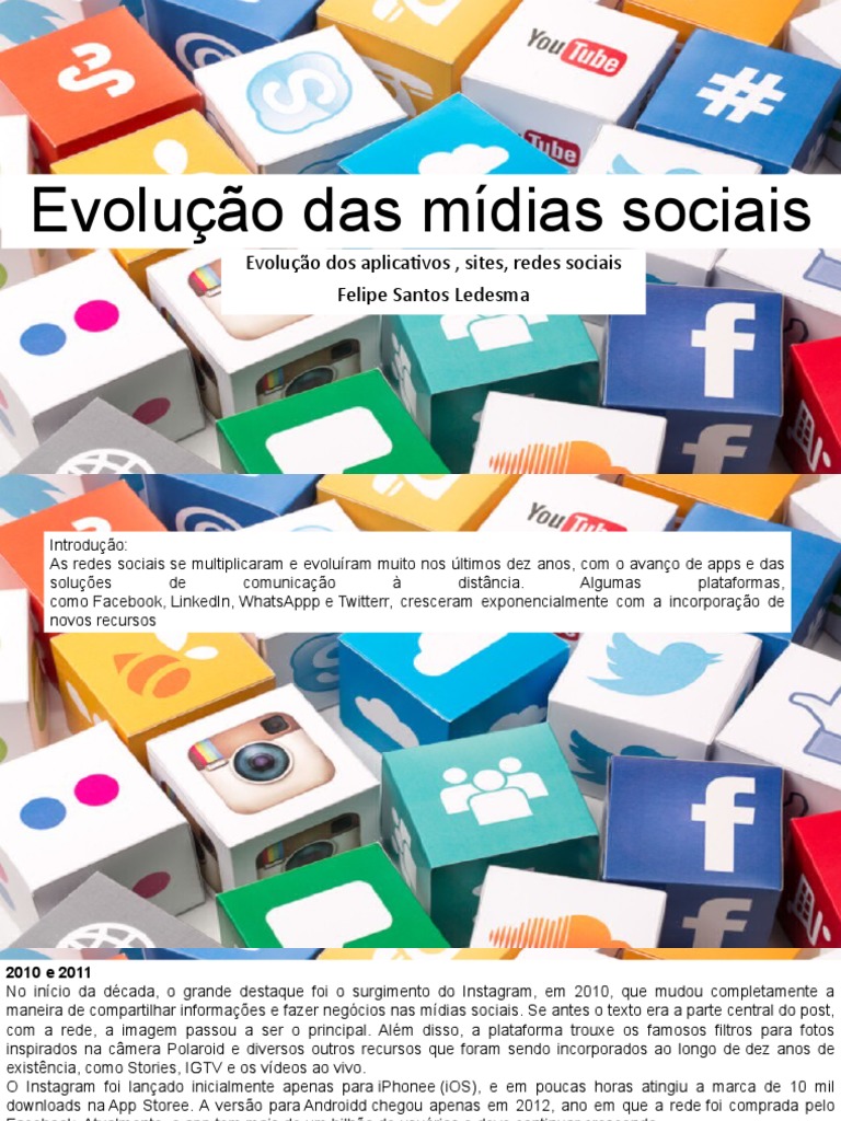 Evolução Das Mídias Sociais - Felipe Ledesma | PDF | Aplicativo para ...