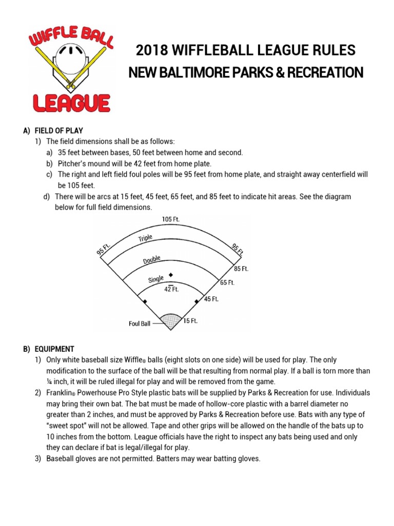 Balle Baseball WIFFLE Taille Réglementaire - Légère, Courbable