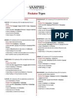 V5 Predator and Coterie Types