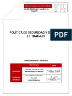 Cab Sac - SST - Pol - 001 Política de SST