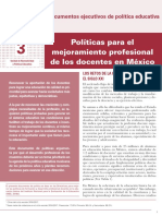 Políticas para el mejoramiento profesional de los docentes en México