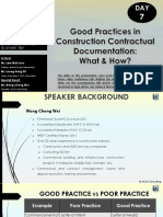 Day 7 - L2 Construction Series - Good Practices in Construction Contractual Documents - What and How