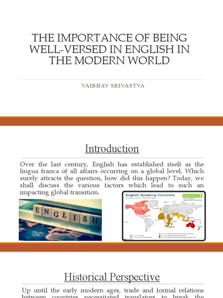 Importance of English in Globalization | PDF | English Language ...