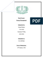 Final Project: Energy Management: Kainat Fatima 1744-2020 Inzamam Ul Haq 1844-2020