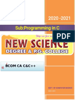 Bcom Ca C&C++ I To Iv Units