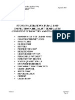 Stormwater Structural BMP Inspection Checklist Templates: (Component of Long-Term Maintenance Plan)
