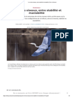 Le Vol Des Oiseaux, Entre Stabilité Et Maniabilité1