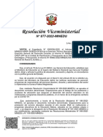 RVM - # - 077-2022-MINEDU Disposición de Trabajo de Profes y Auxiliares