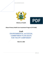 Environmental and Social Commitment Plan (Escp) For The Ipf Component