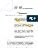 Demanda Nulidad de Acto Jurídico