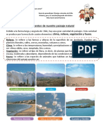 Guía de Aprendizaje, Zonas de Chile y Sus Paisajes.