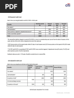 Terms & Conditions: Citi Rewards Credit Card