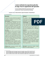 Resumen: Validación de Un Nuevo Método de Acupuntura Placebo Con Potencial Doble Ciego. Fase II: Cegamiento Del Operador